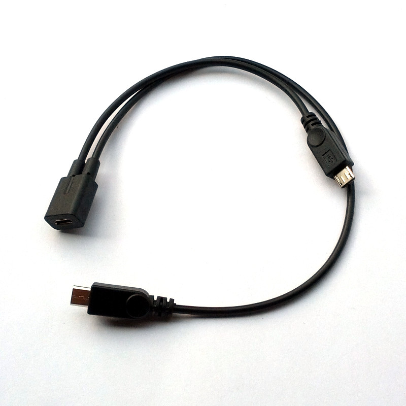 Micro USB 2-way splitter