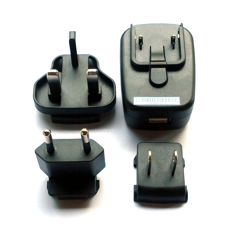 USB port power supply - 5V, 1.6A, interchangeable plug