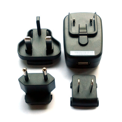 USB port power supply - 5V, 1.6A, interchangeable plug