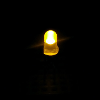 Diffused Yellow LED, Round, Through Hole (Pack of 10)