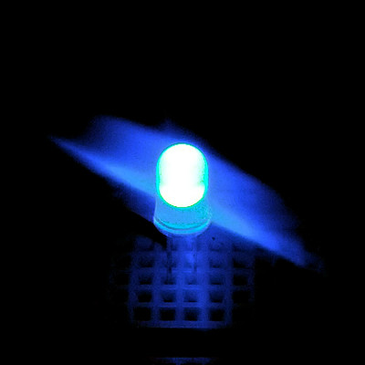 Diffused Blue LED, Round, Through Hole (Pack of 10)