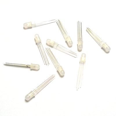 Diffused Tri-colour RGB LED, Round, Through Hole (Pack of 10)