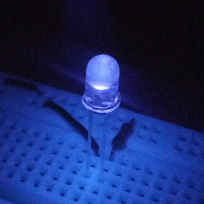 Ultraviolet (UV) Purple LED, Round, Through Hole (Pack of 10)
