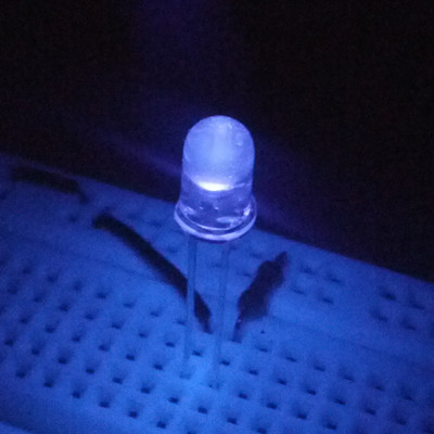 Ultraviolet (UV) Purple LED, Round, Through Hole (Pack of 10)