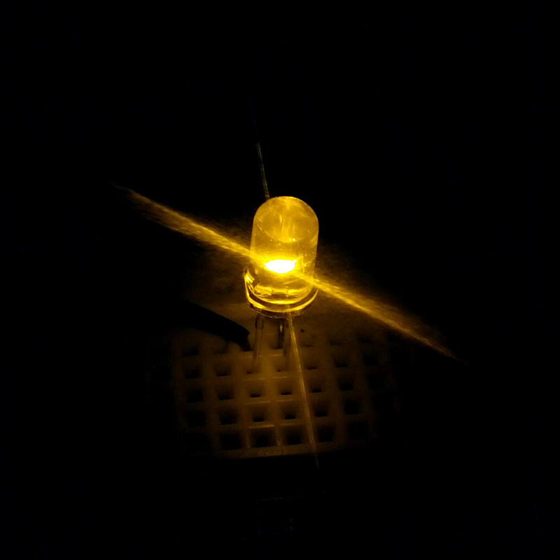 Super Bright Yellow LED, Round, Through Hole (Pack of 10)