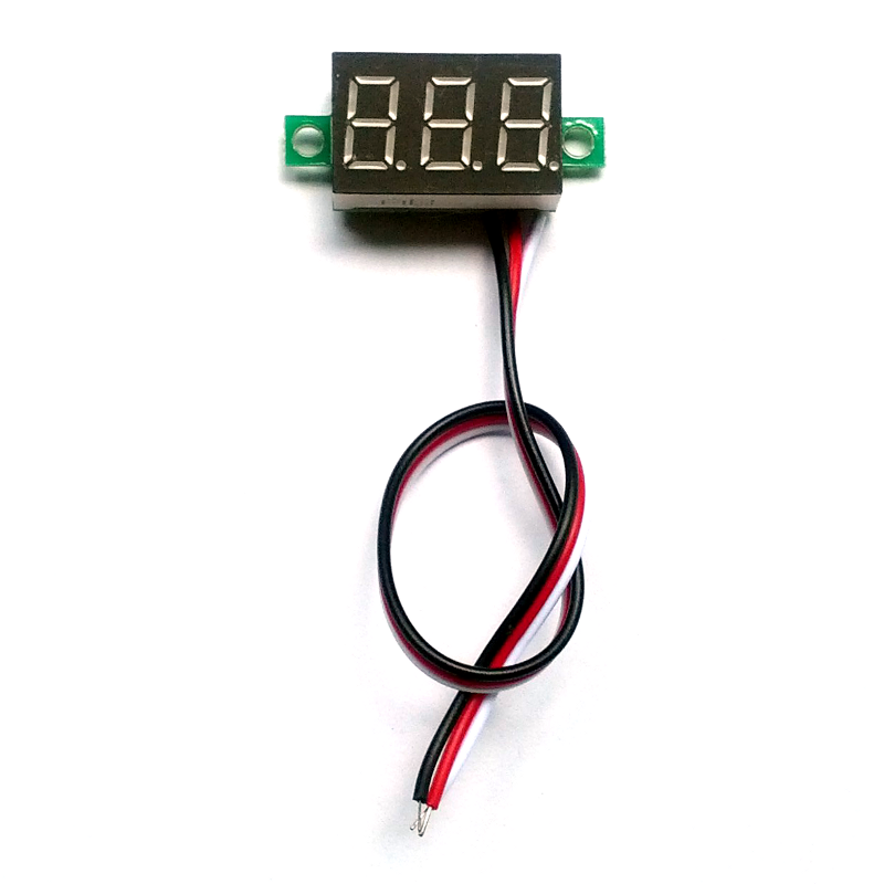 Mini Digital DC Voltmeter, 3-wire