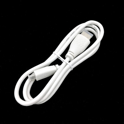 Official Raspberry Pi Micro HDMI to HDMI Cable - White, 1 meter