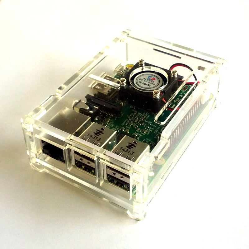 Budget Case for Raspberry Pi with mini cooling fan (3B, 2B and B+)