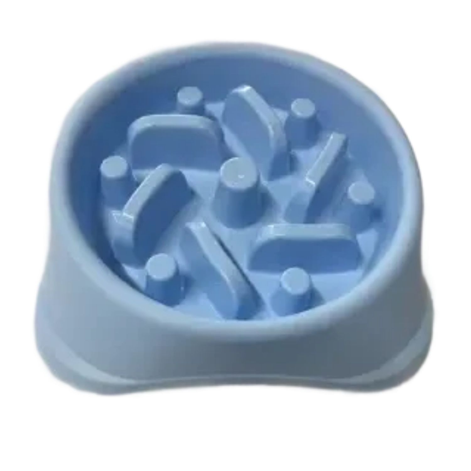 Light Blue Fun Maze Puzzle Bowl / Dog Bowl / Slow Feeder / BPA-Free Plastic, Promotes Healthy Eating / Non-Slip / Suitable for All Food Types, 600ml
