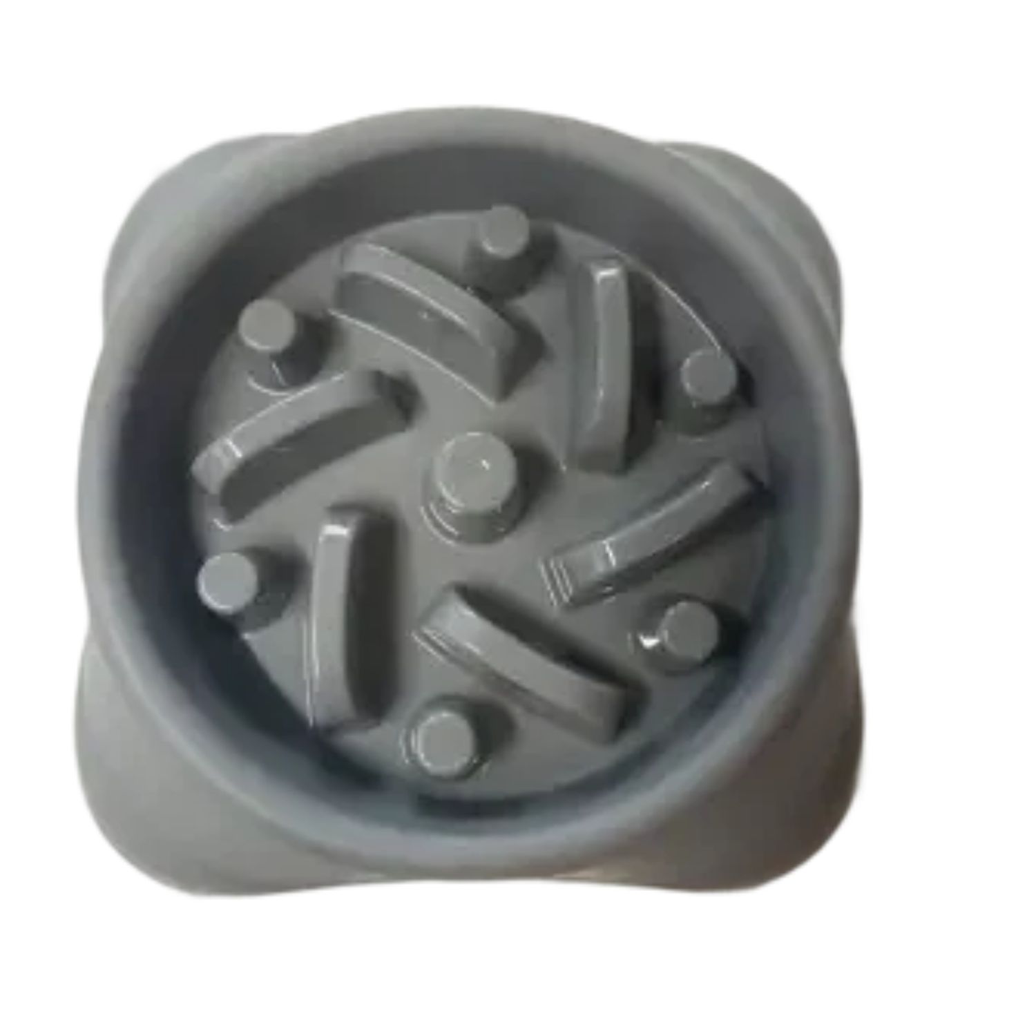 Gray Fun Maze Puzzle Bowl / Dog Bowl / Slow Feeder / BPA-Free Plastic, Promotes Healthy Eating / Non-Slip / Suitable for All Food Types, 600ml