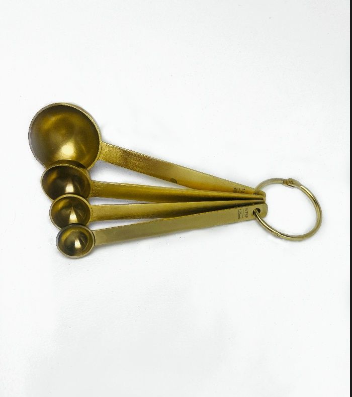 Brass Measuring Spoons on Hexagon Ring