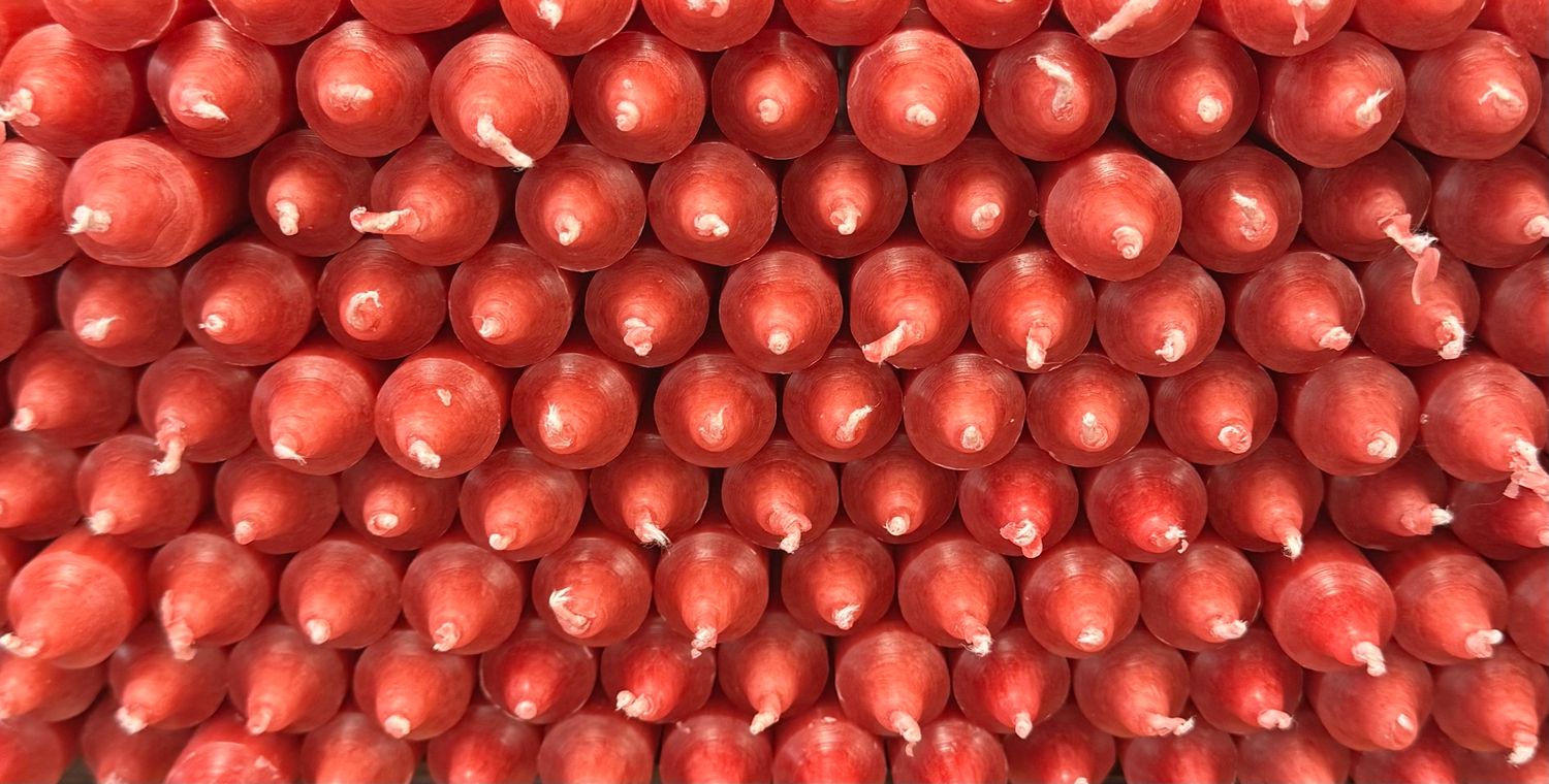 Bougies de couleur rouge