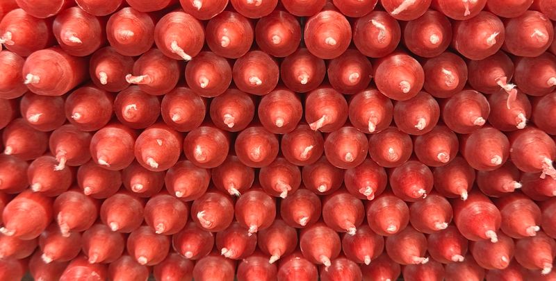 Bougies de couleur rouge