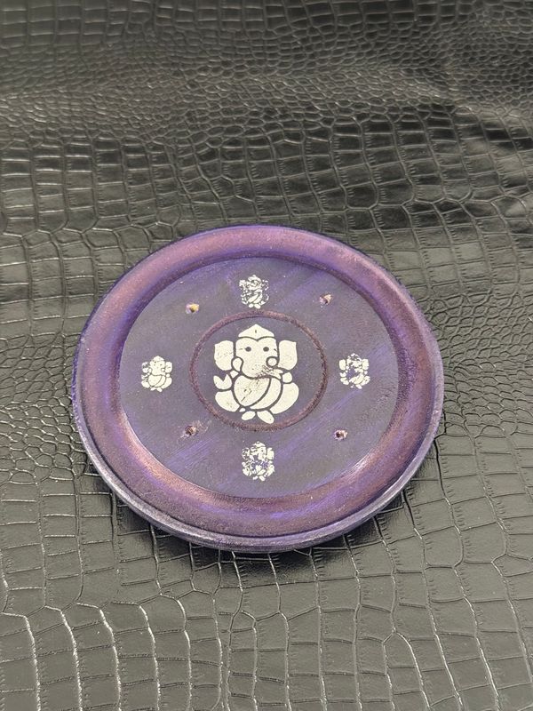 Portes encens rond de couleur violet