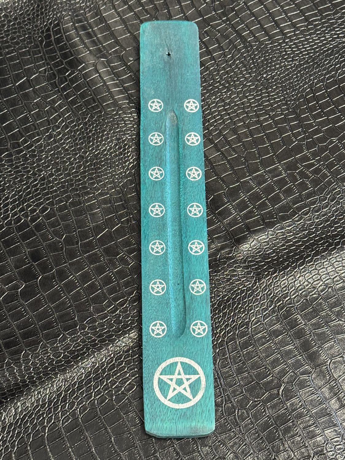 Porte encens de couleur bleu
