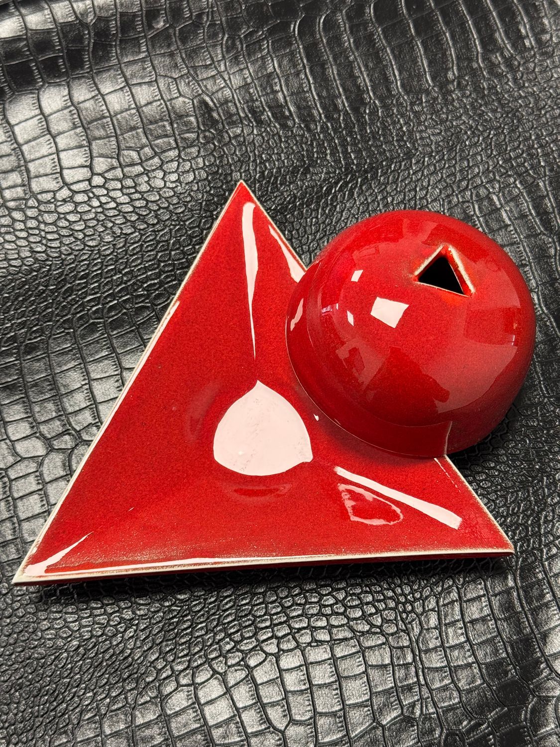 Support brûleur pour papier d&#39;Arménie en céramique rouge