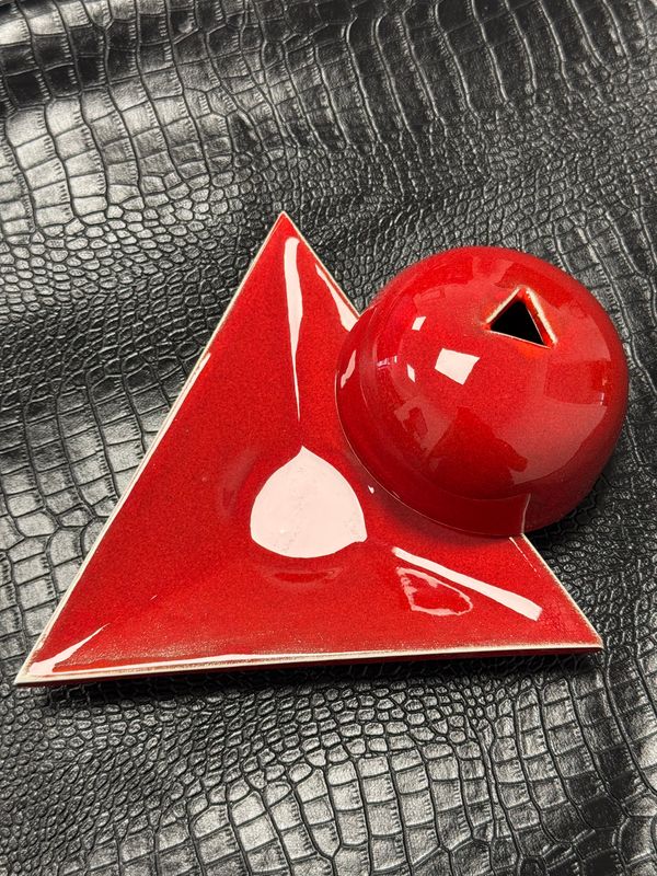 Support brûleur pour papier d&#39;Arménie en céramique rouge
