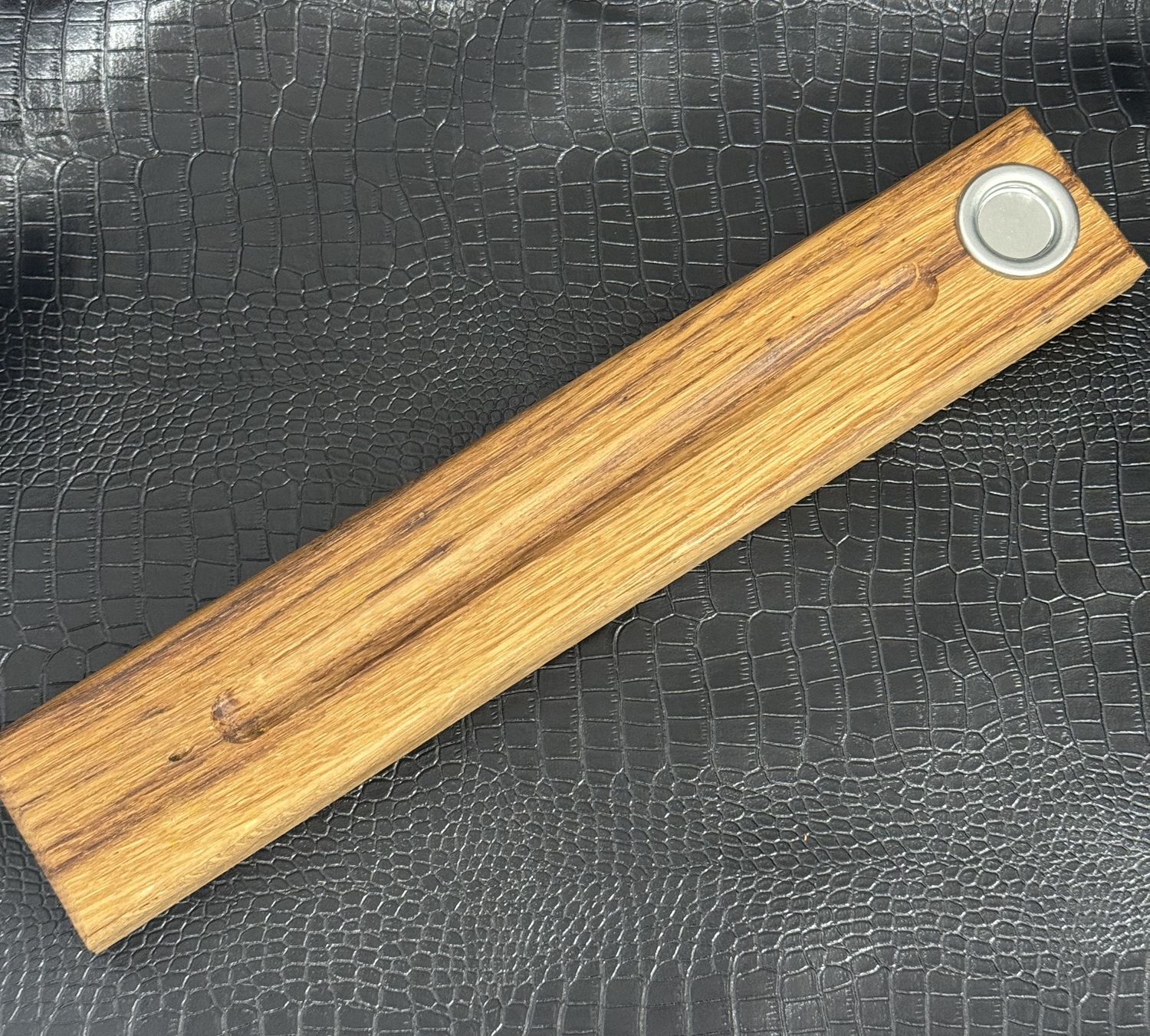 Porte encens long bâton + cône en bois massif collab