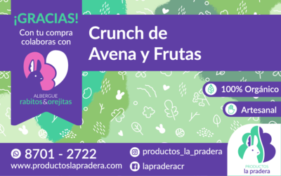 Crunch de avena y frutas para conejos y roedores