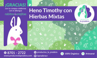 Heno natural y tImothy con hierbas Mixtas