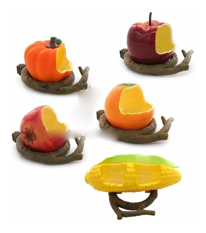 Comedero para aves, erizos y  roedores forma naranja