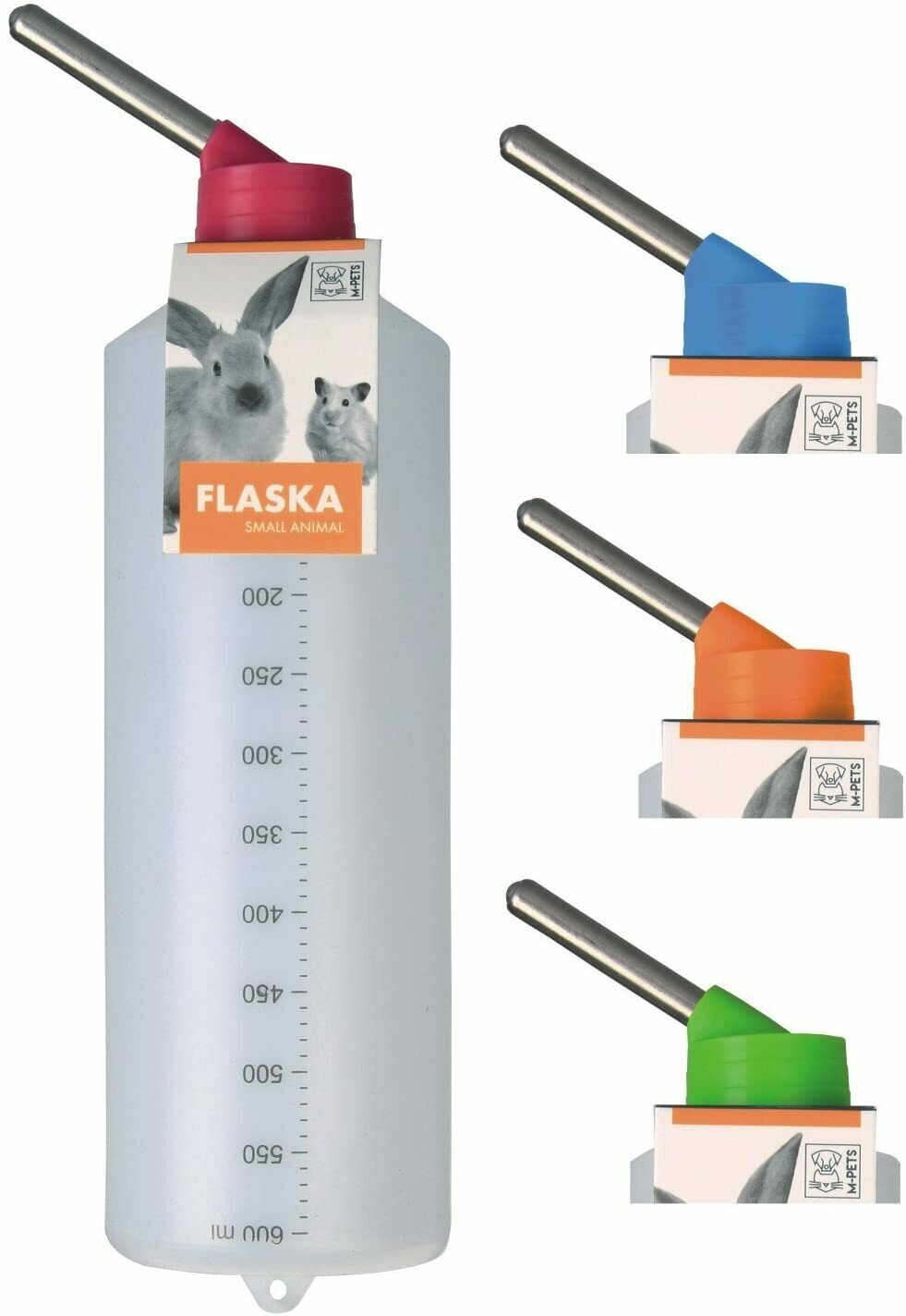 Botella para dispensar agua  MPETS  FLASKA 600 ml