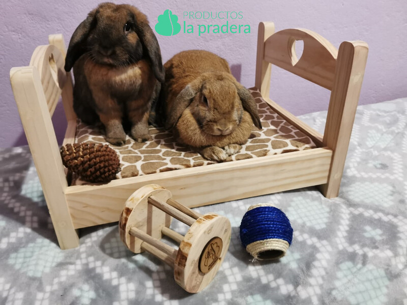 Cama de madera modelo con corazón