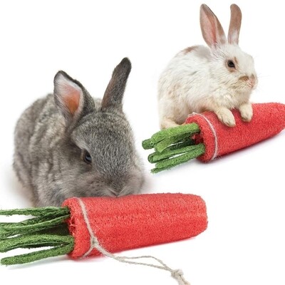 Juguete zanahoria de fibra natural