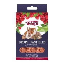 Snack para roedores Living World Drops frambuesa