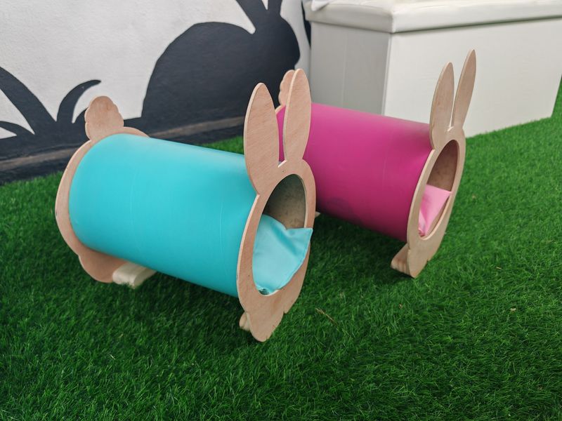 Túnel forma de conejo incluye almohada 