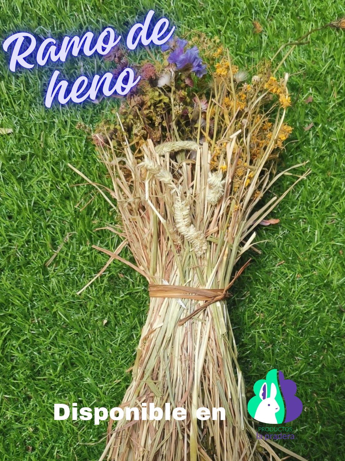 Rollo de heno y flores 