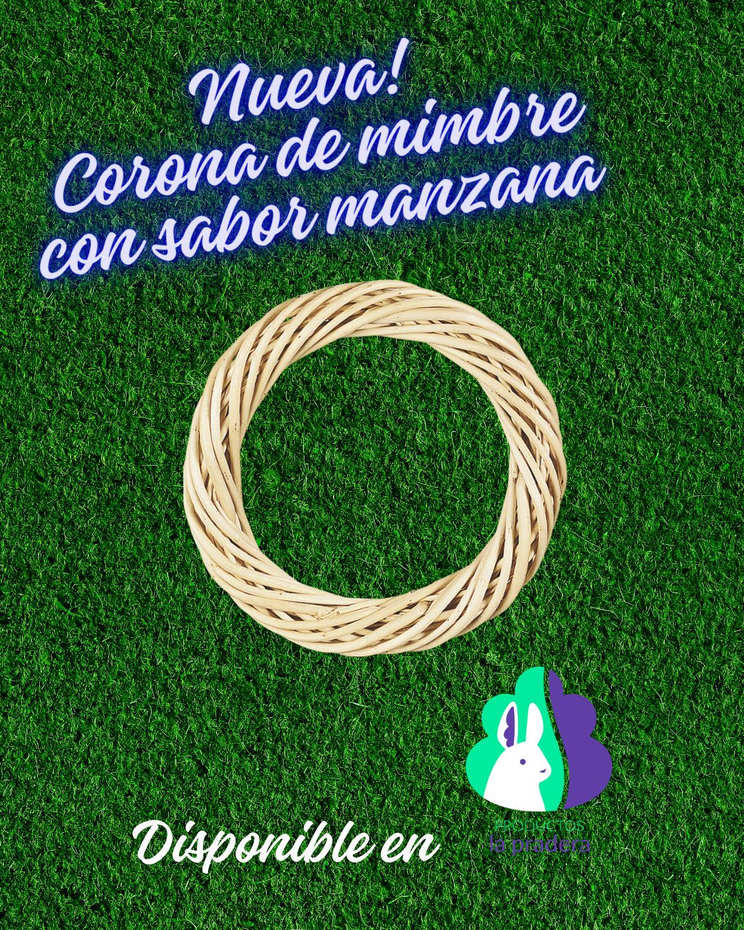 Corona de mimbre con sabor a manzana 