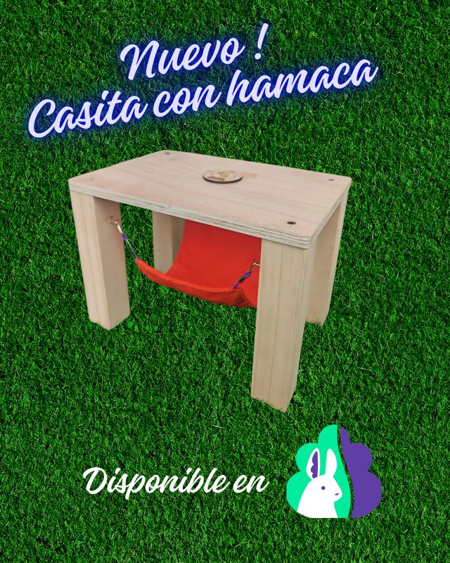 Casita con hamaca para roedores 