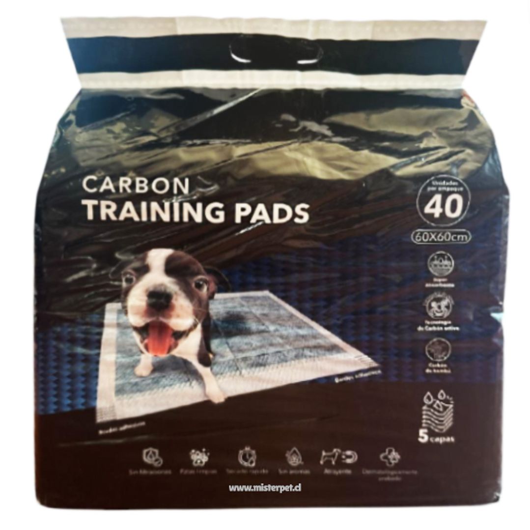 Puppy Pads 60 cm x 60 cm  carbón 30 unidades