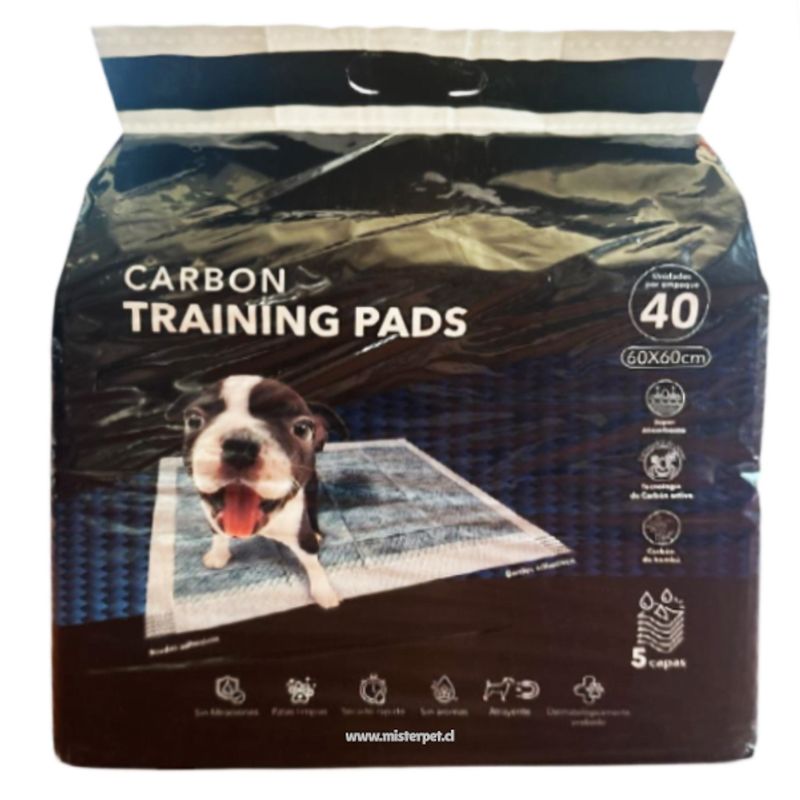 Puppy Pads 60 cm x 60 cm  carbón 30 unidades