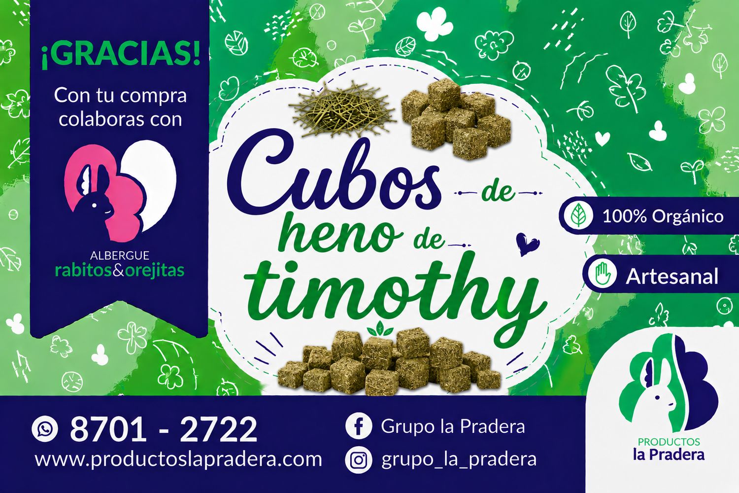 Cubos de heno timothy