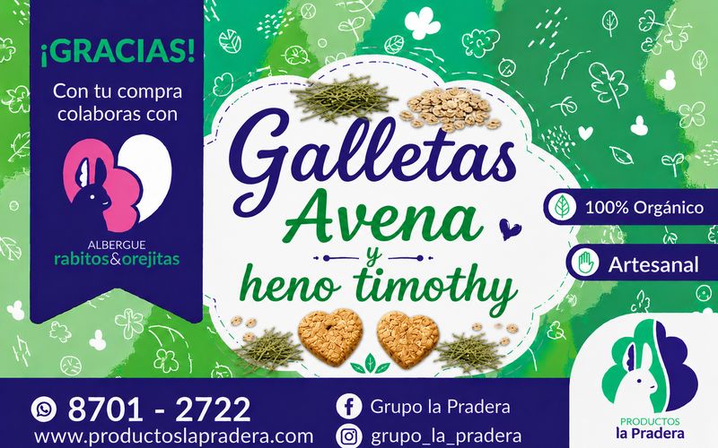 Galletas de avena y heno timothy
