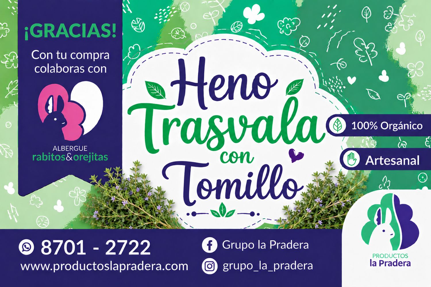 Heno Premium herbal con Tomillo