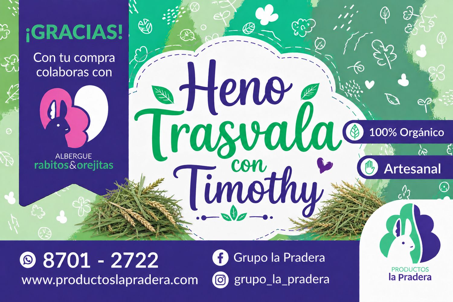 Heno trasvala premium con timothy 