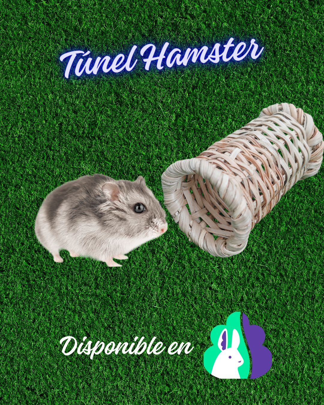 Tunel mimbre para hamster 