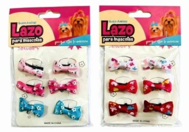 Set de 6 prensitas con  lazos 
