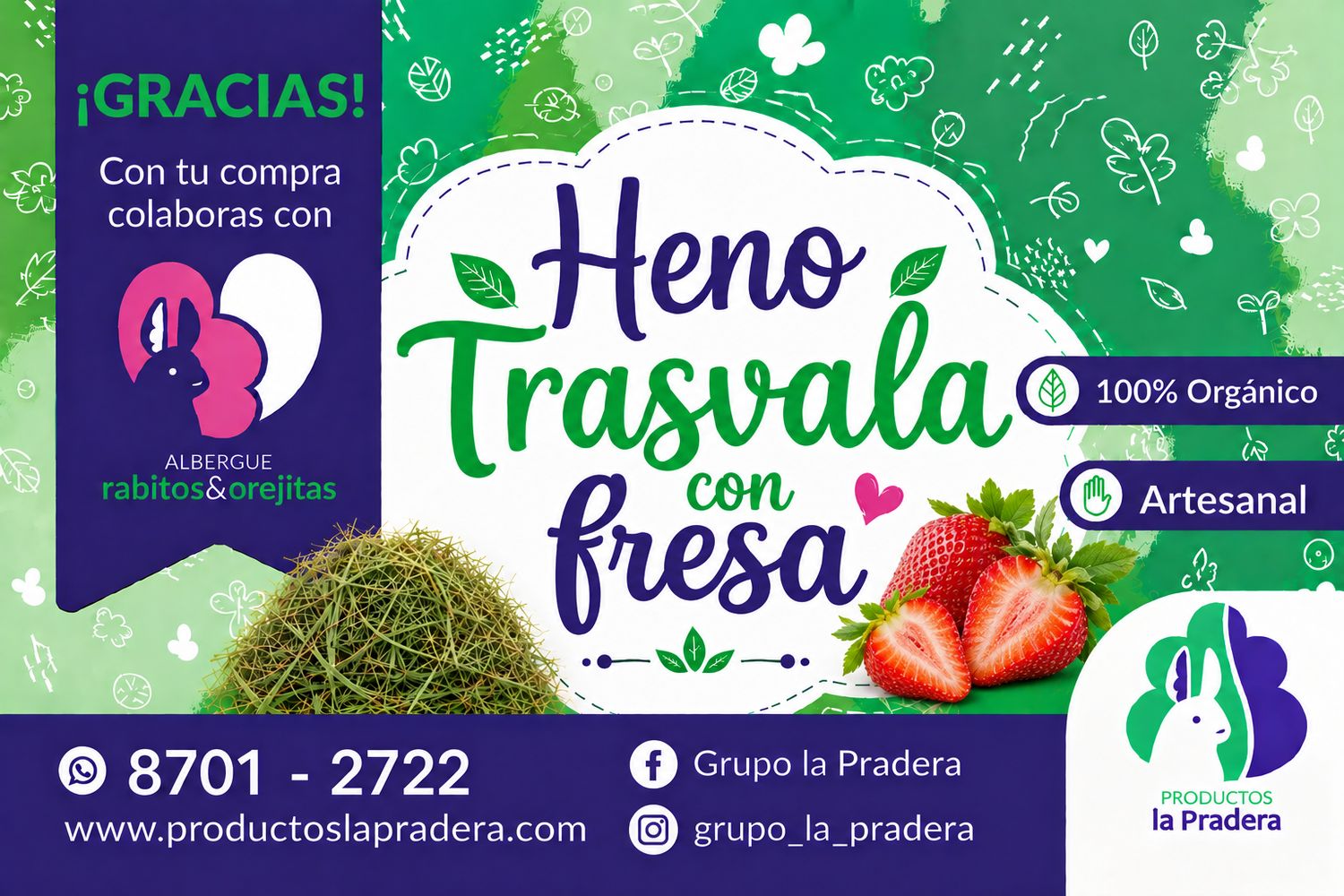 Heno Premium con Fresas