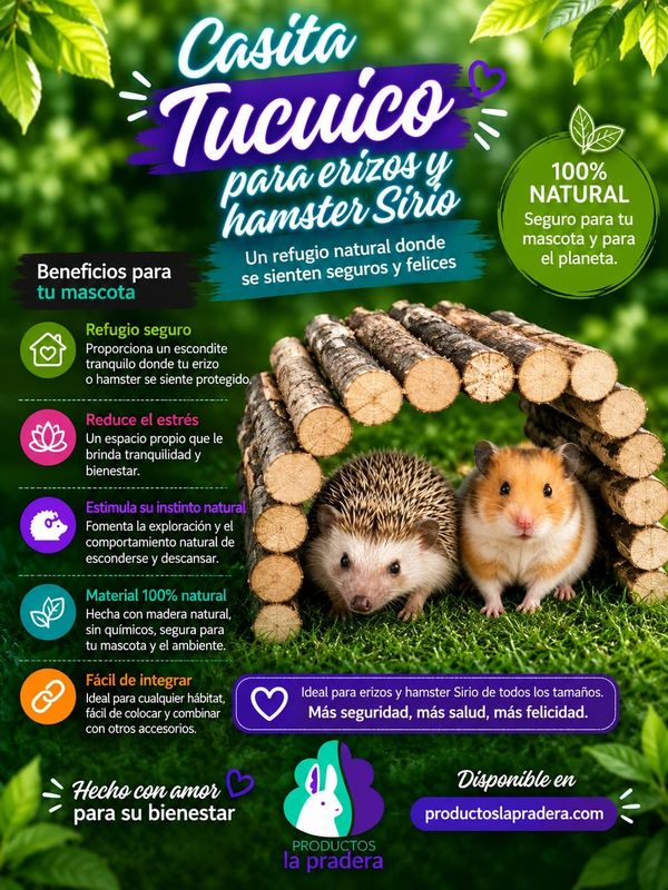 CASITA TUCUICO M PARA COBAYAS Y ERIZOS