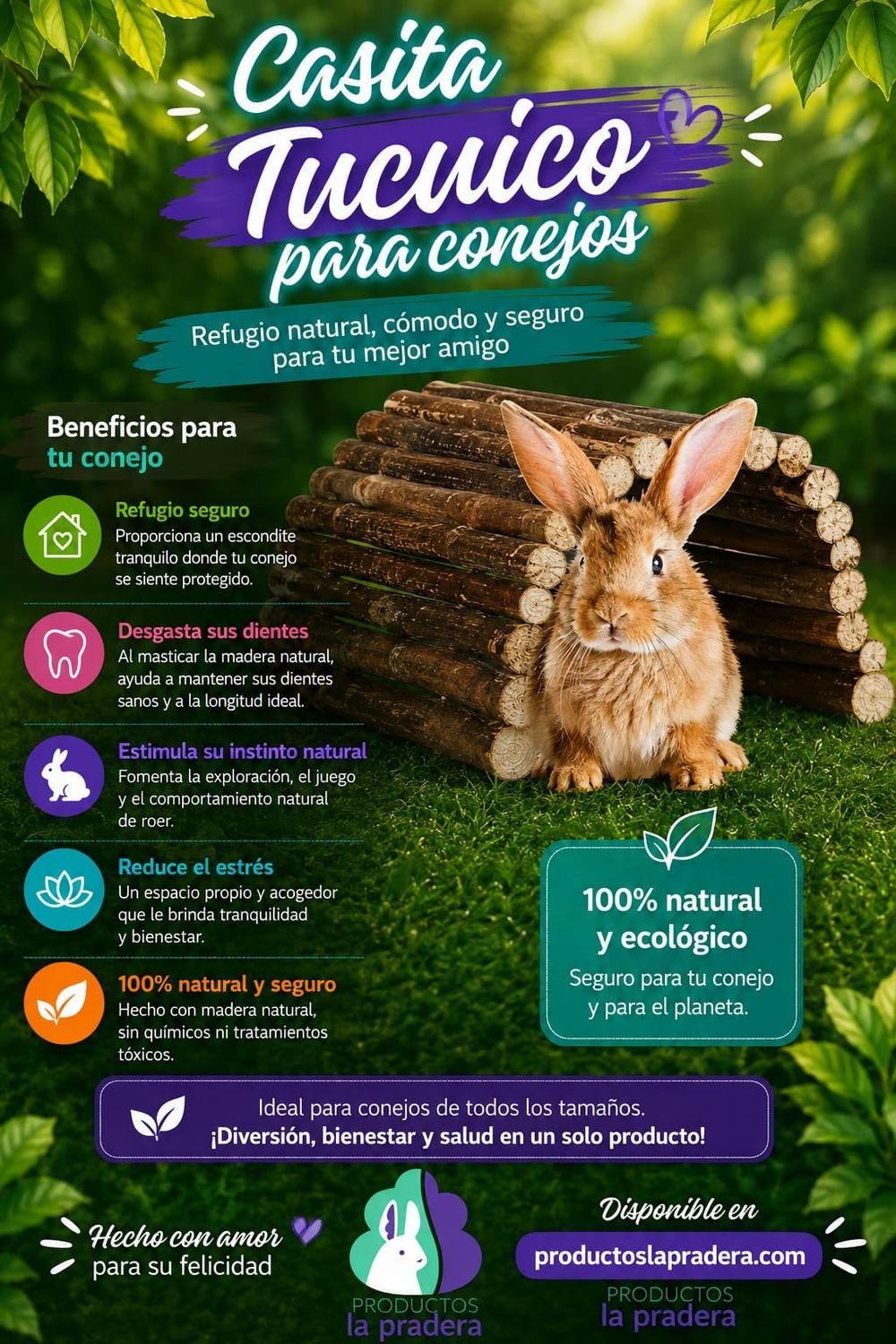 CASITA TUCUICO L PARA CONEJOS