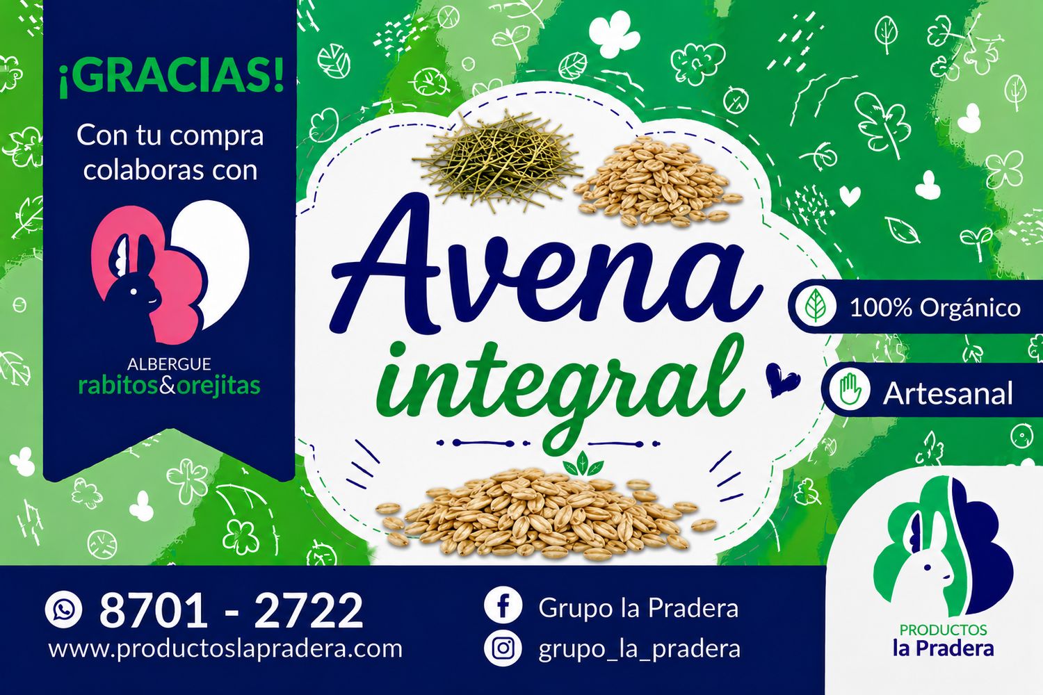 Avena integral orgánica