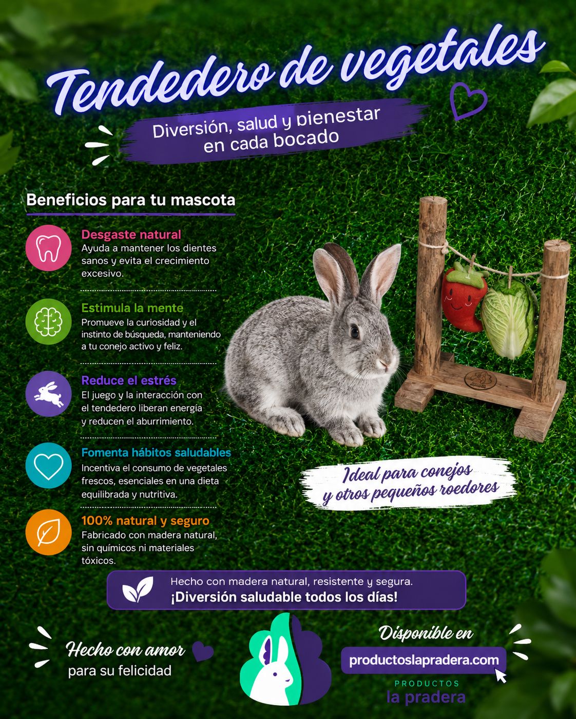 Tendedero para vegetales 