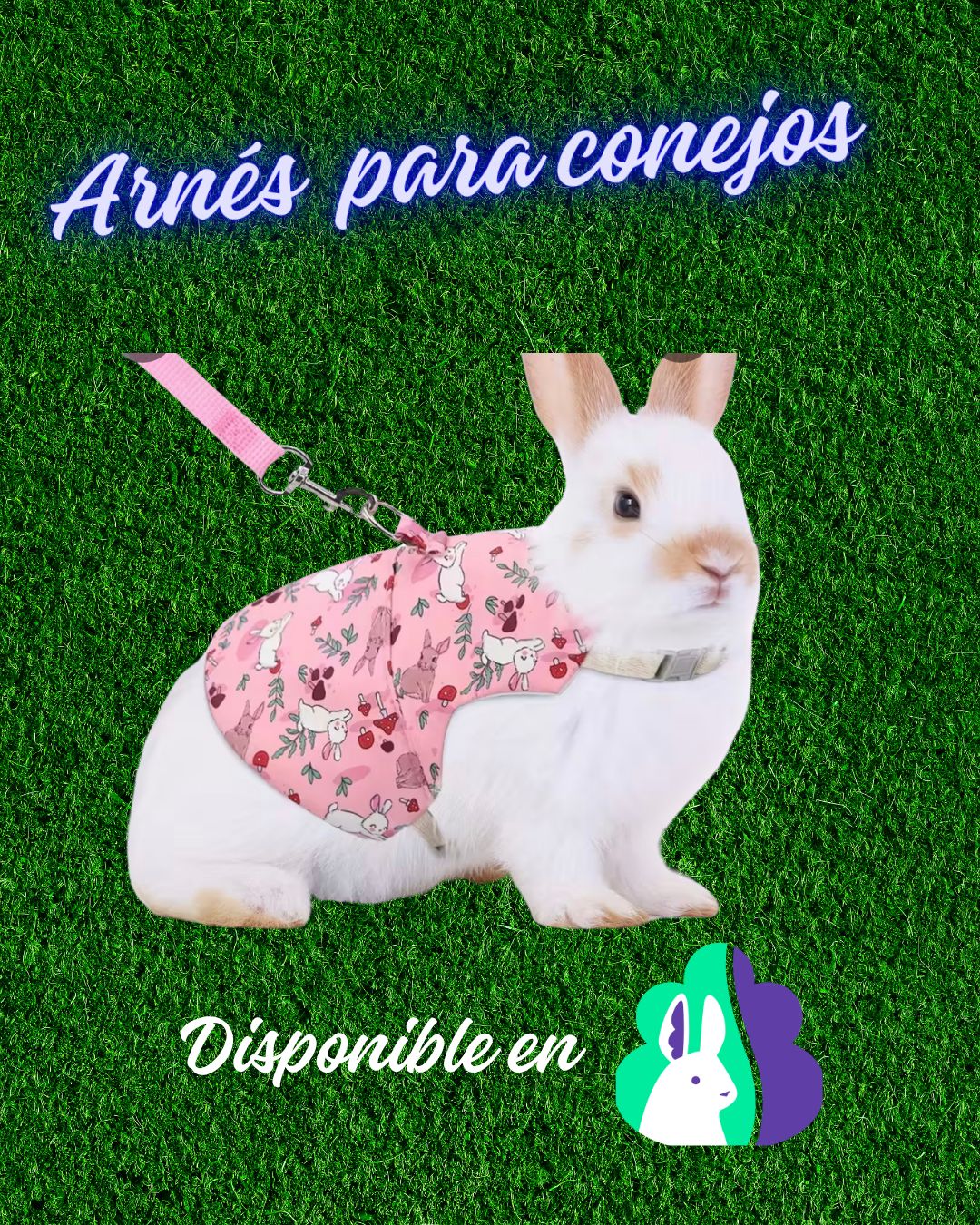 Arnes ajustable  para conejos talla S