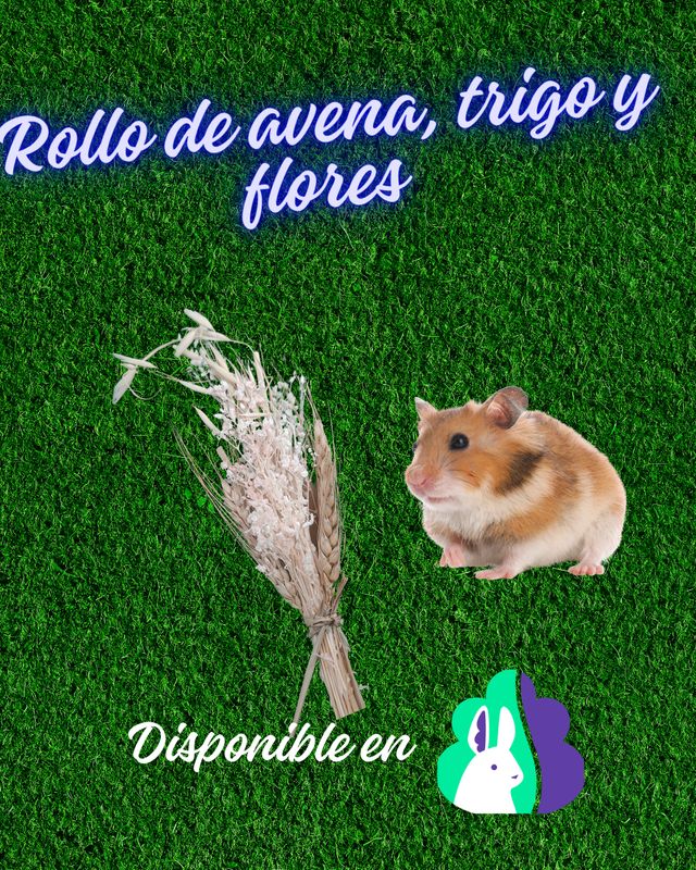 Rollo de avena, trigo y flores 