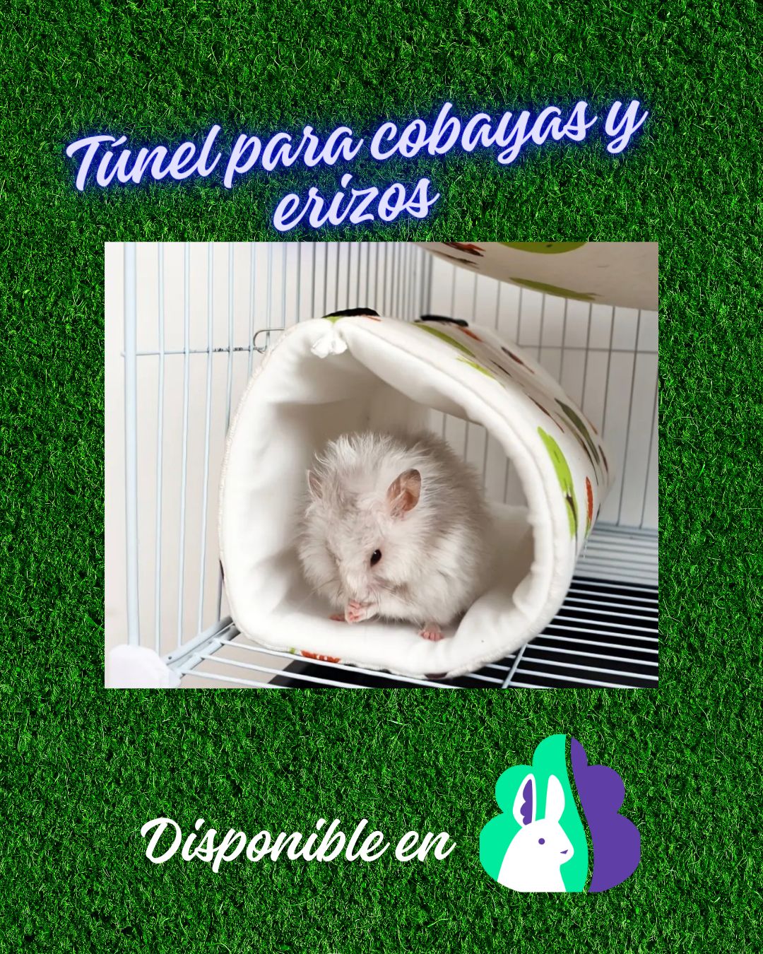 Tunel colgante para cobayas, erizos o roedores