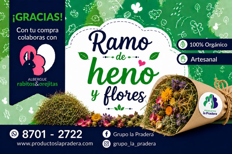 Ramo de heno y flores 